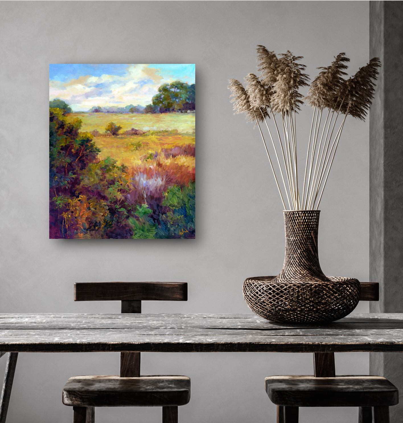 View of the Marsh Artist Enhanced Canvas Print