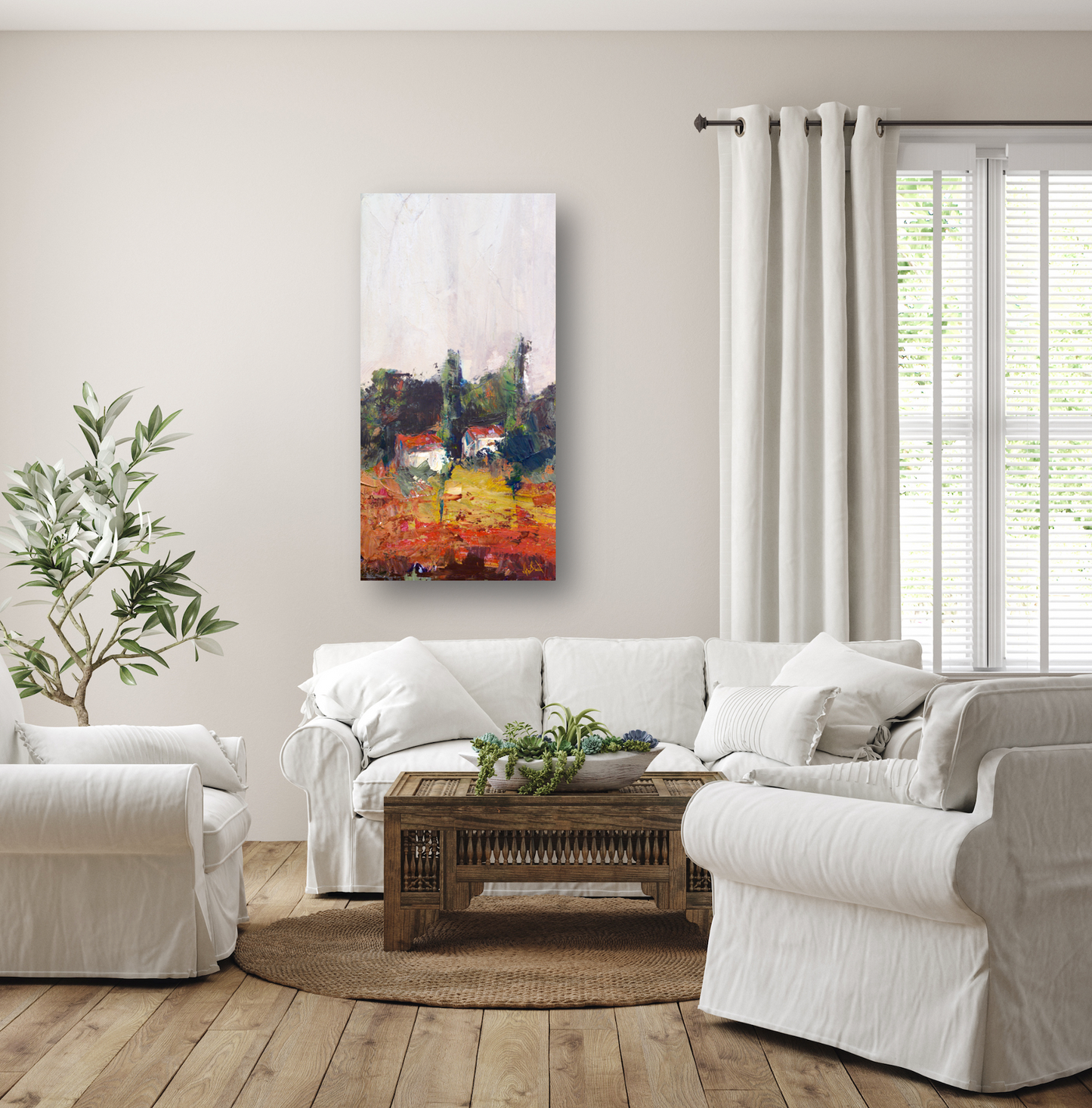 Village I Artist Enhanced Canvas Print