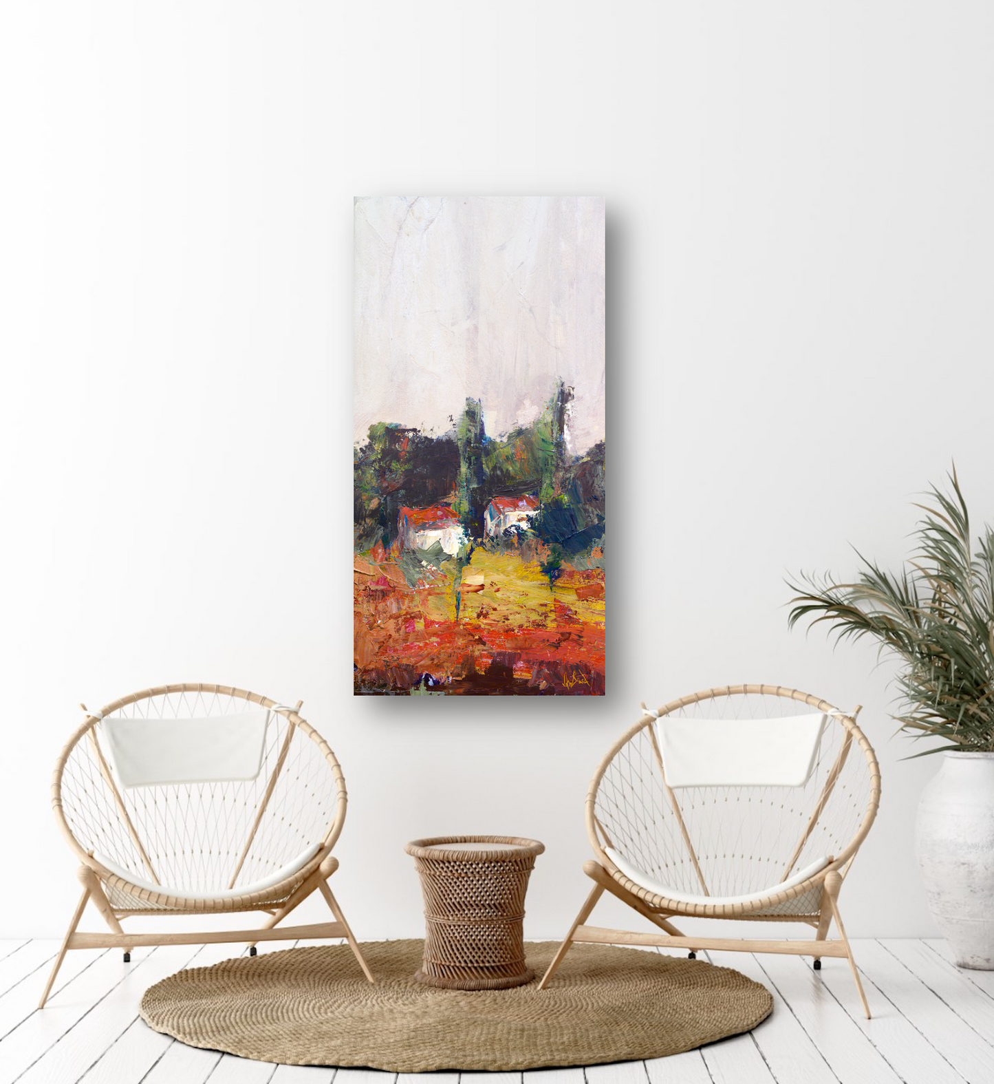 Village I Artist Enhanced Canvas Print