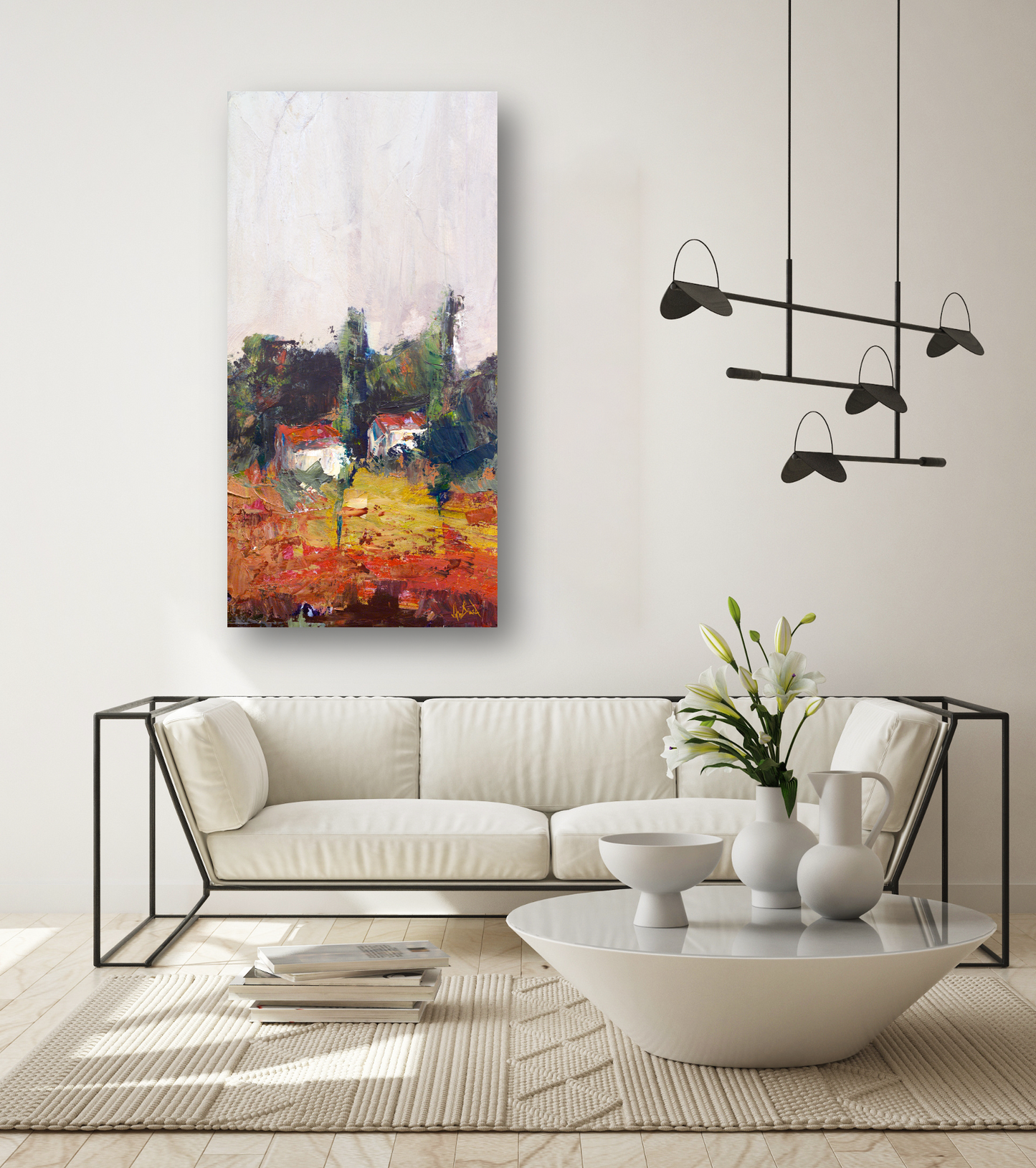 Village I Artist Enhanced Canvas Print