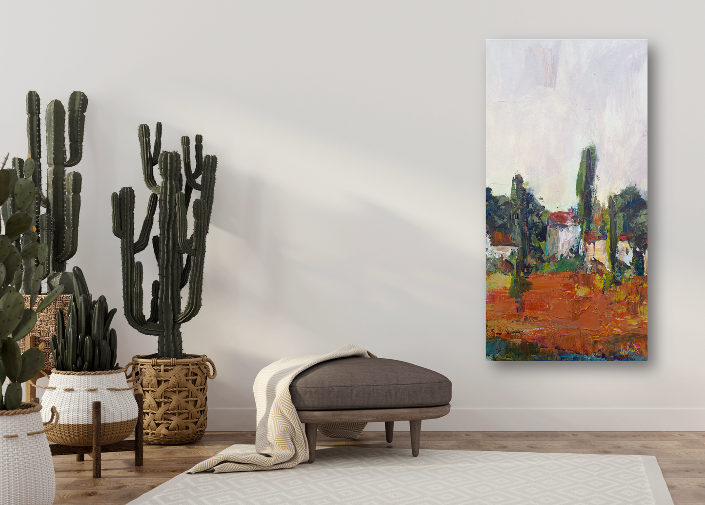 Village II Artist Enhanced Canvas Print