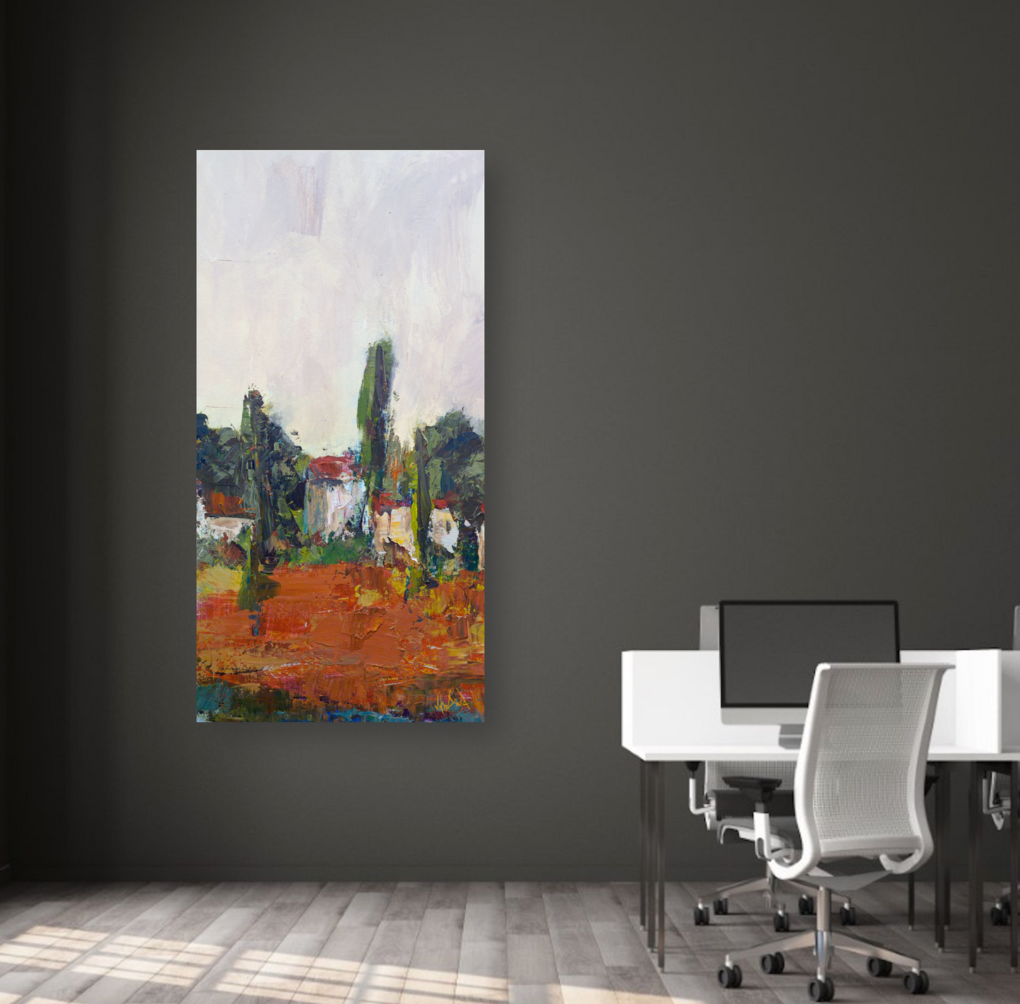 Village II Artist Enhanced Canvas Print