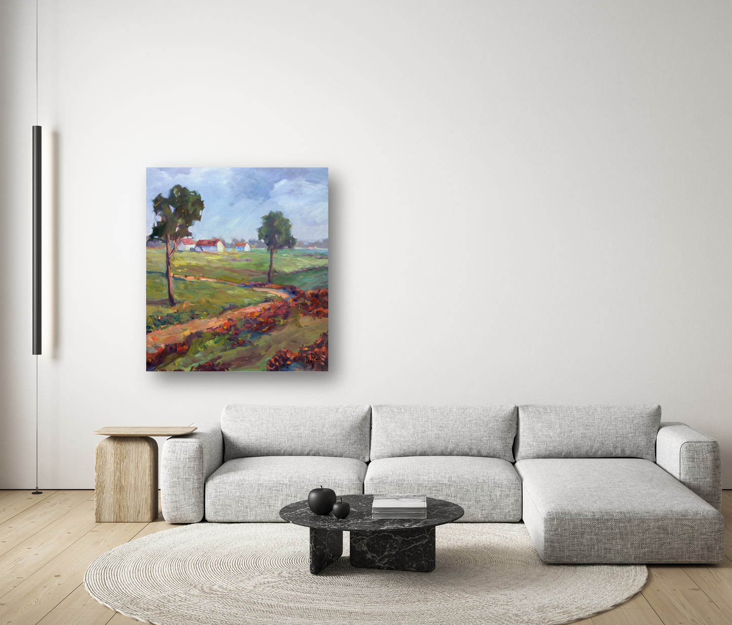 Walking in the Country II Artist Enhanced Canvas Print