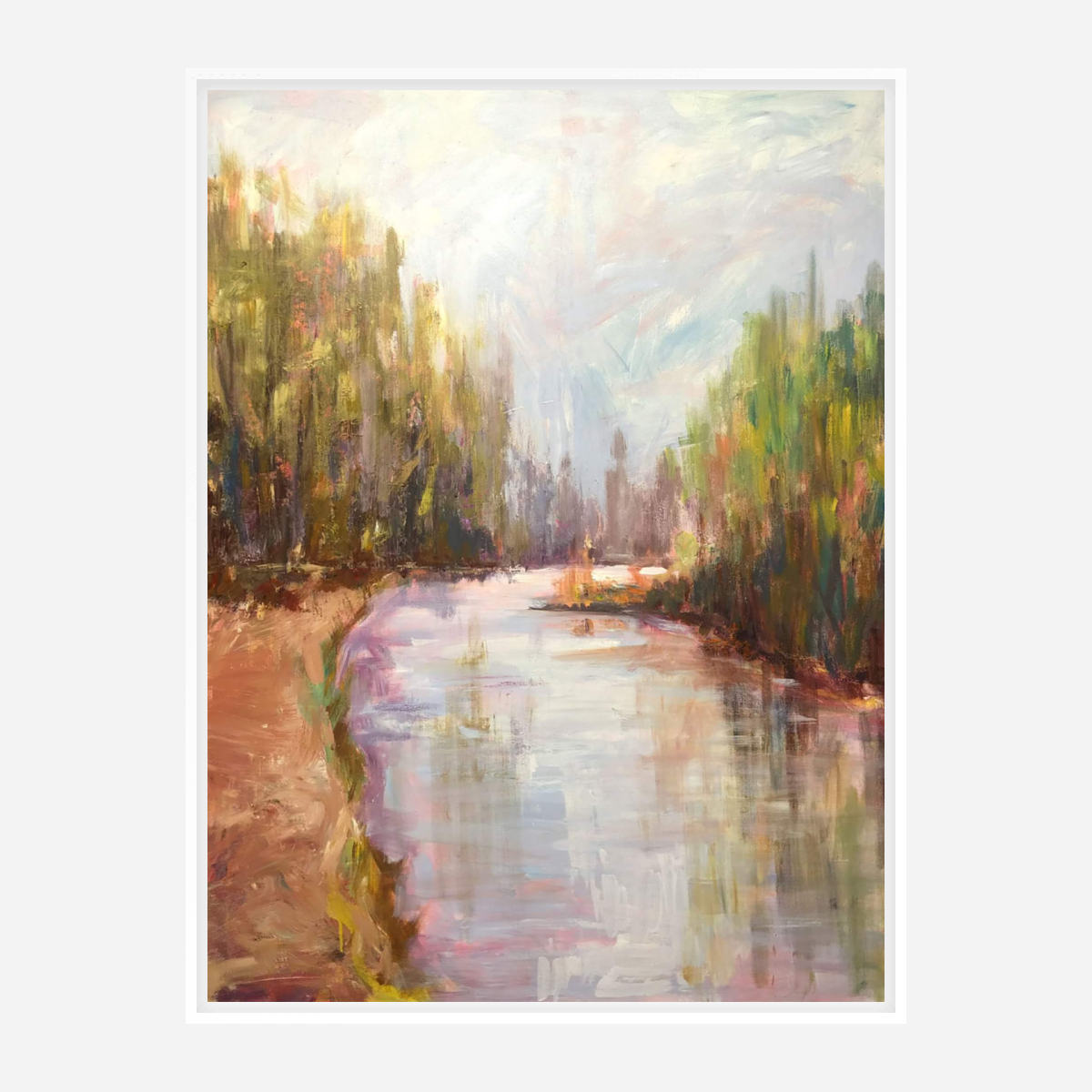 Winding Water Artist Enhanced Canvas Print