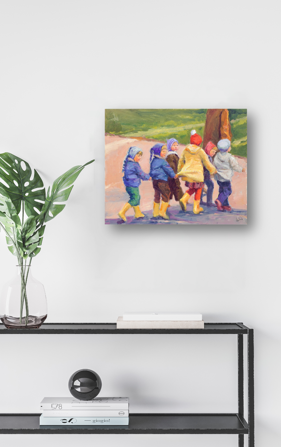 Yellow Rain Boots Artist Enhanced Canvas Print