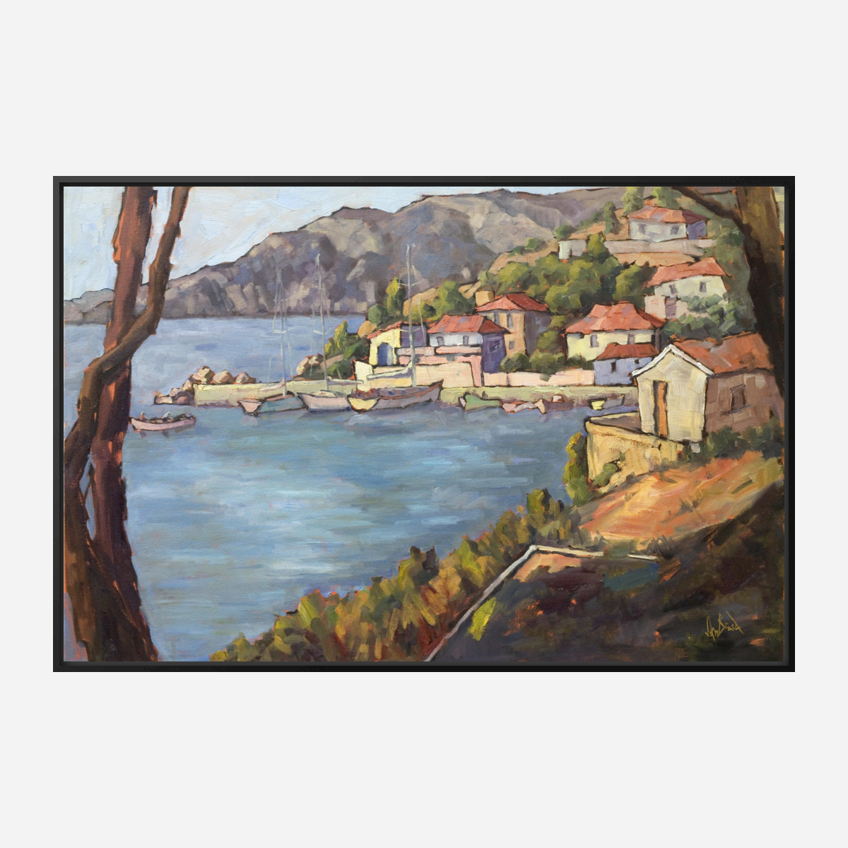 Amalfi Coast Artist Enhanced Canvas Print