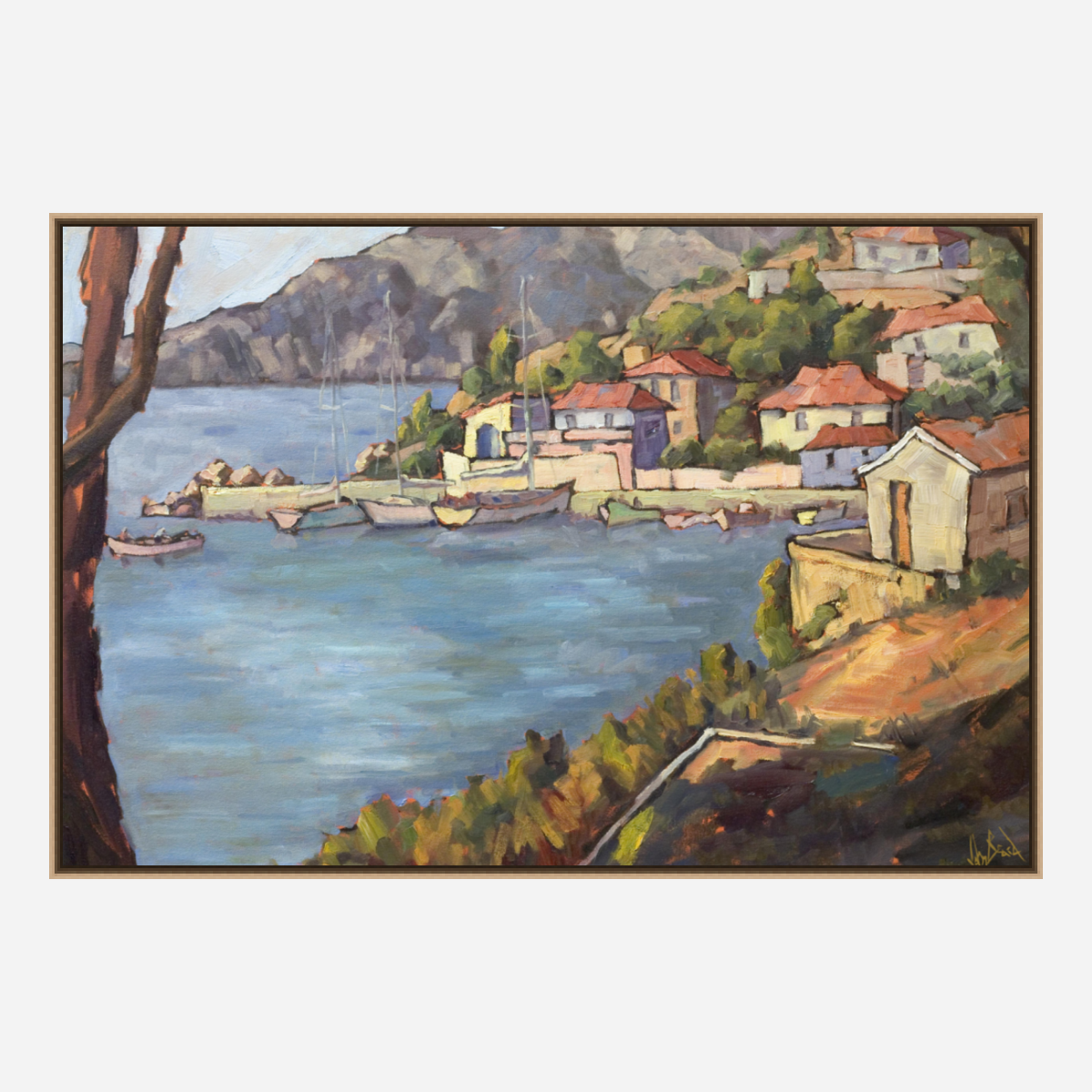 Amalfi Coast Artist Enhanced Canvas Print