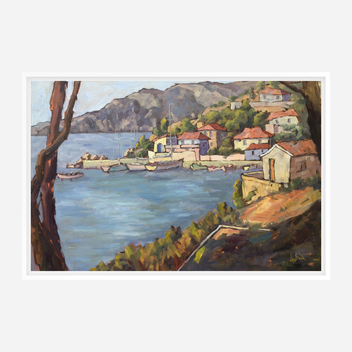 Amalfi Coast Artist Enhanced Canvas Print