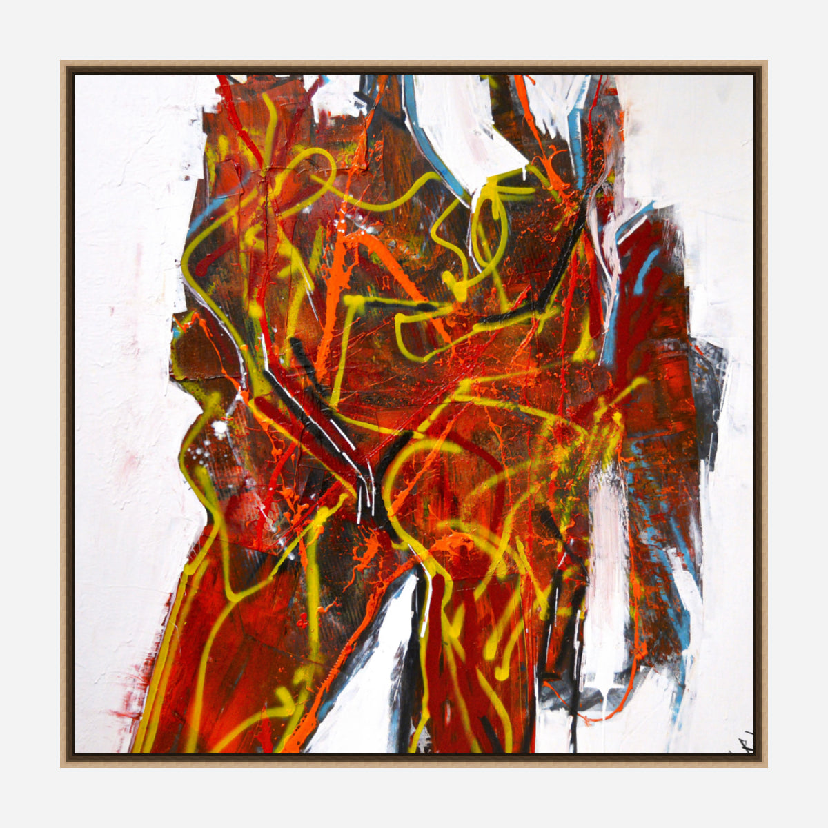 Burning Man Artist Enhanced Canvas Print