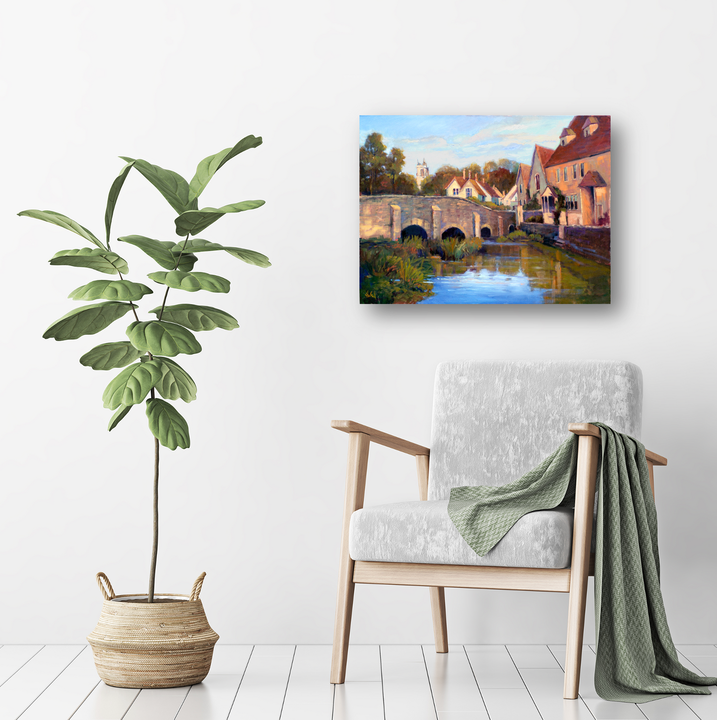 Castle Combe Artist Enhanced Canvas Print