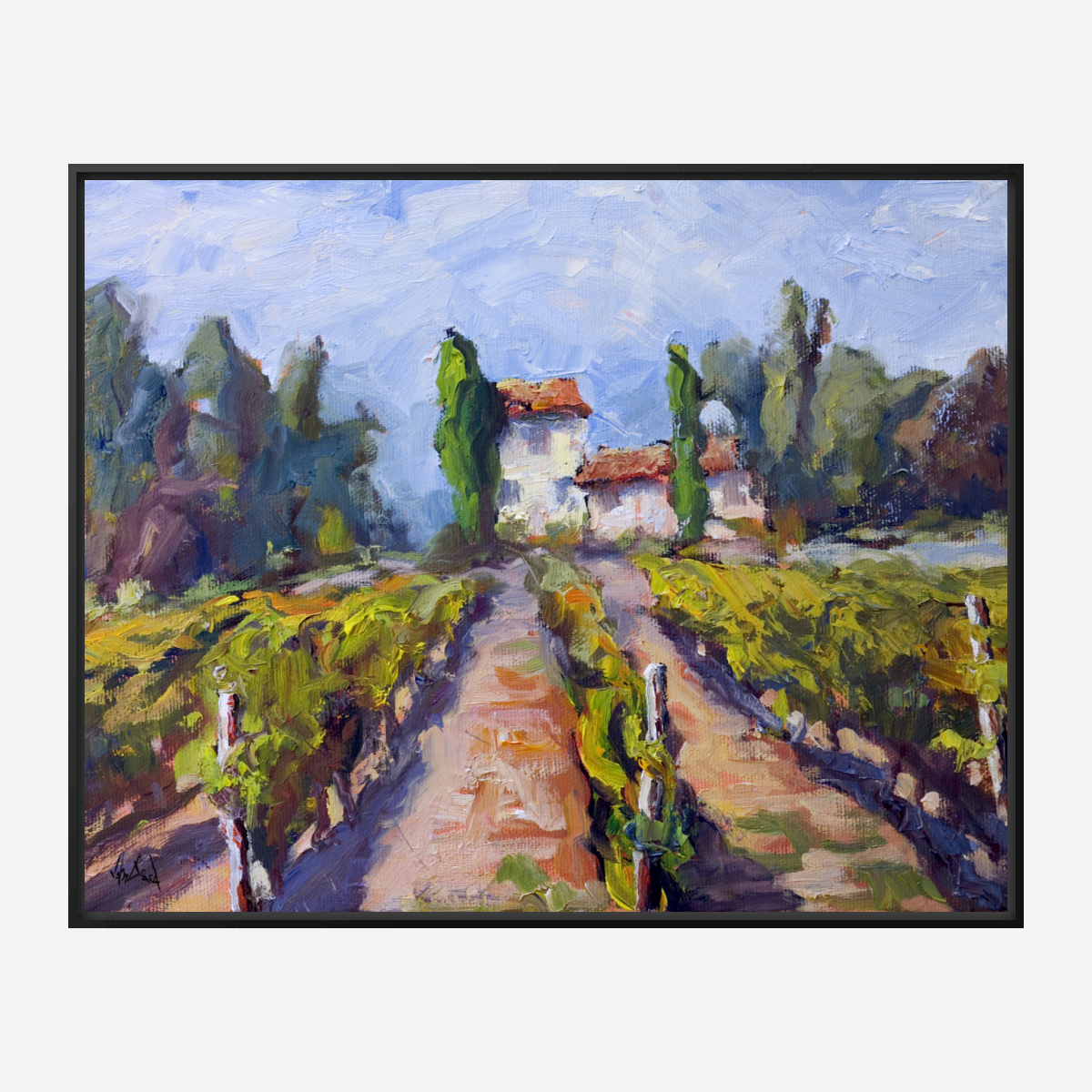 Chablis Vineyard Artist Enhanced Canvas Print