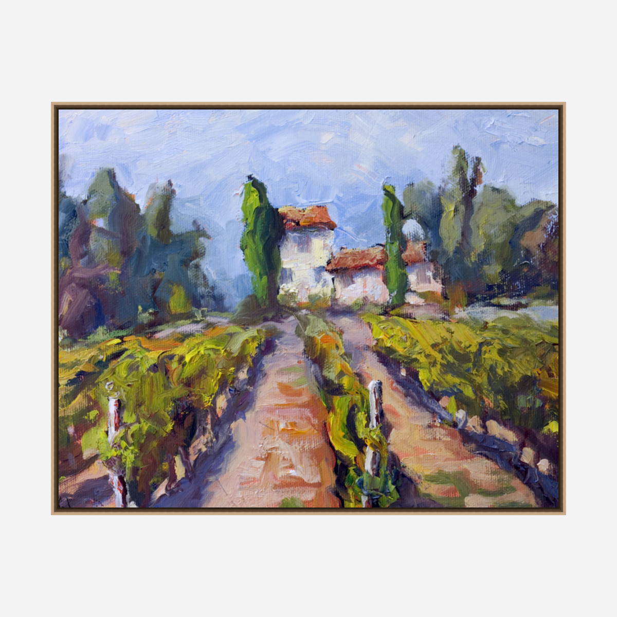 Chablis Vineyard Artist Enhanced Canvas Print