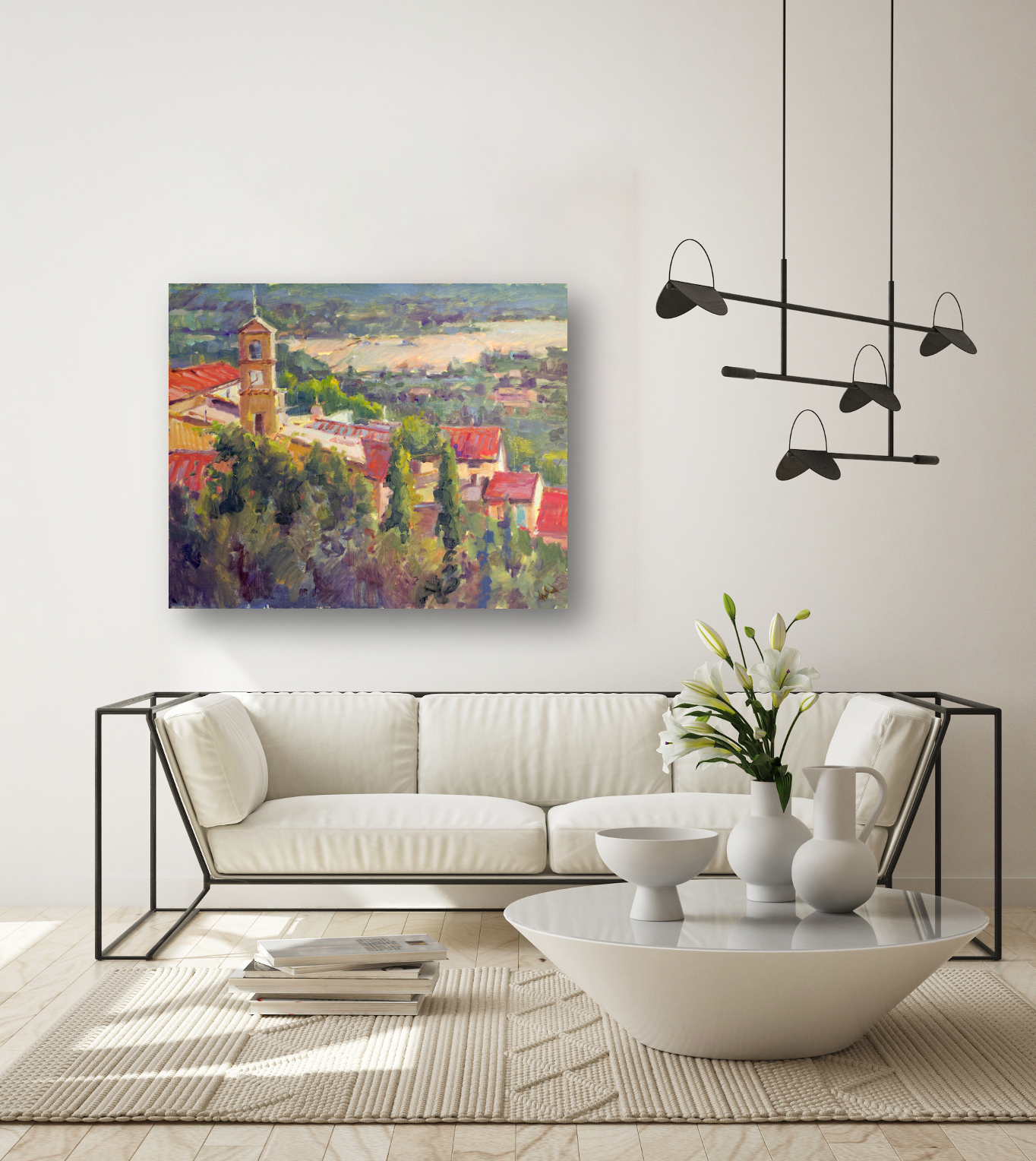 Clock Tower Artist Enhanced Canvas Print