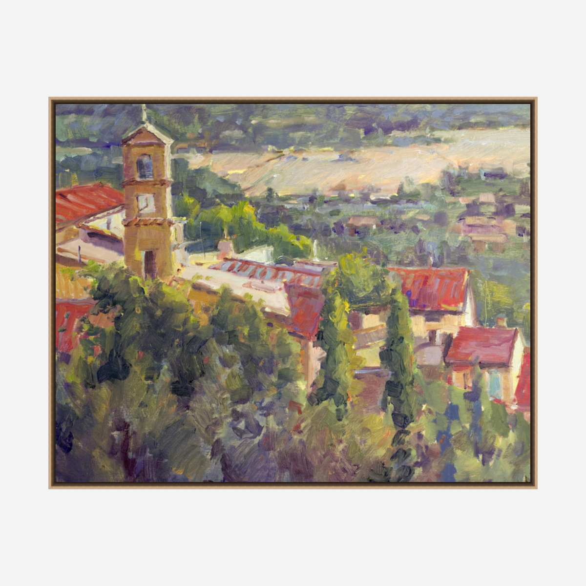 Clock Tower Artist Enhanced Canvas Print