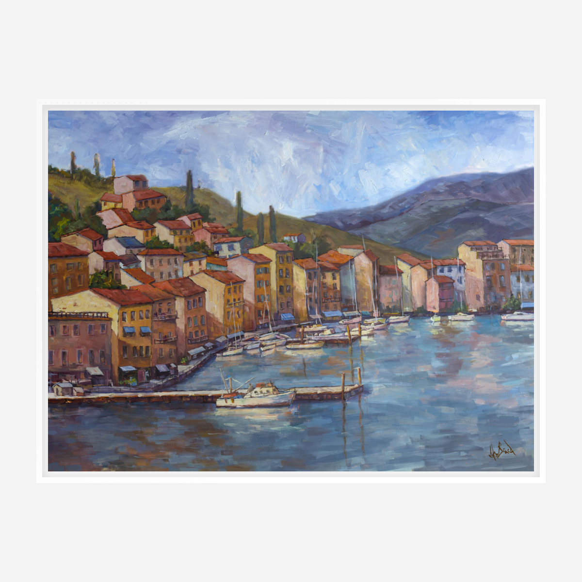 Coastal Italy Artist Enhanced Canvas Print