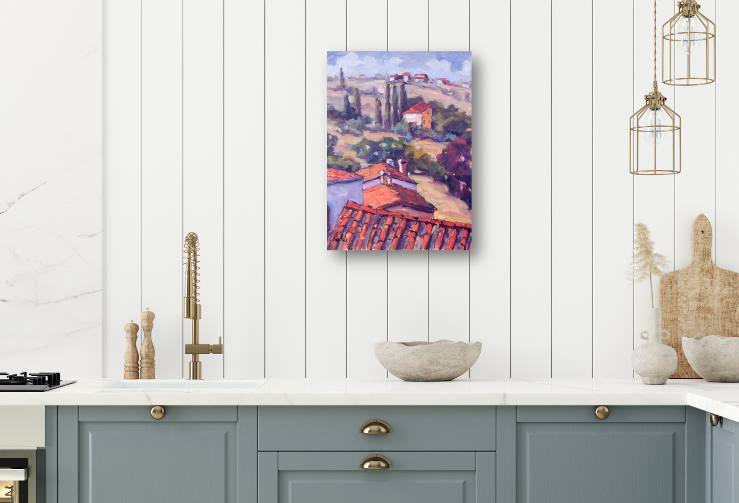 Cortona Landscape Artist Enhanced Canvas Print