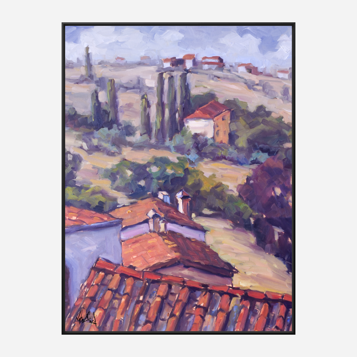 Cortona Landscape Artist Enhanced Canvas Print