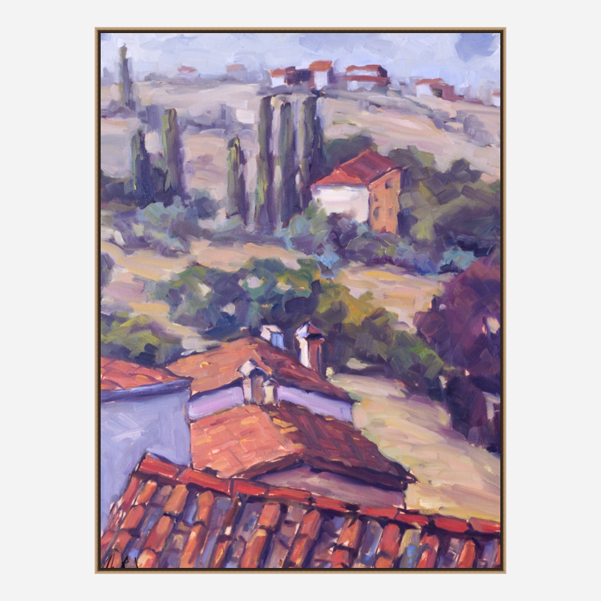 Cortona Landscape Artist Enhanced Canvas Print