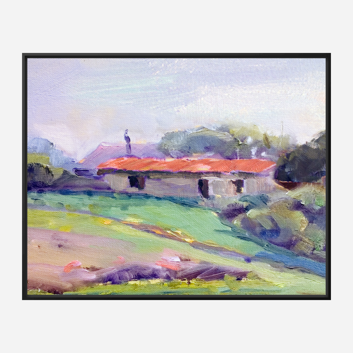 Cottage in the Country I Enhanced Canvas Print