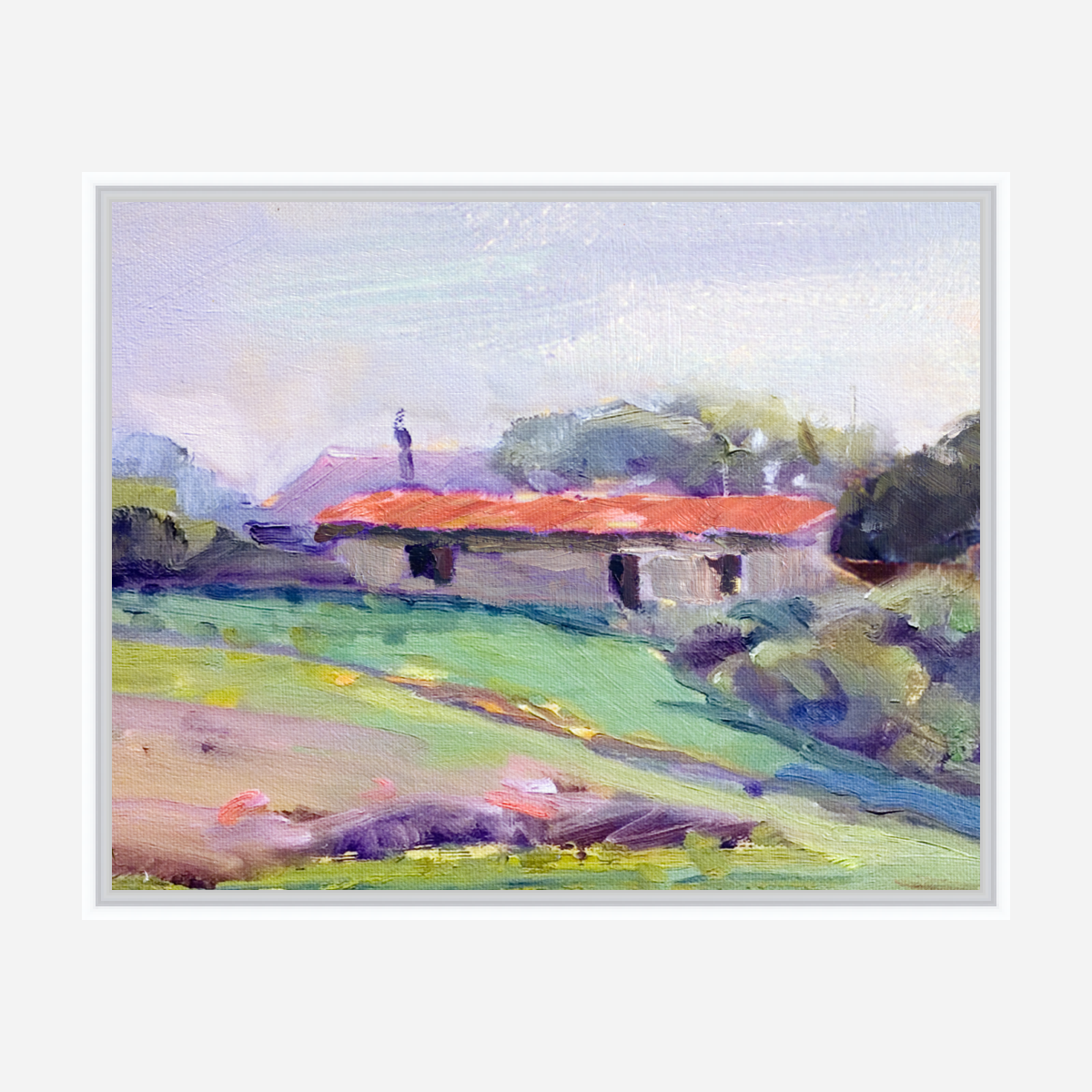 Cottage in the Country I Enhanced Canvas Print