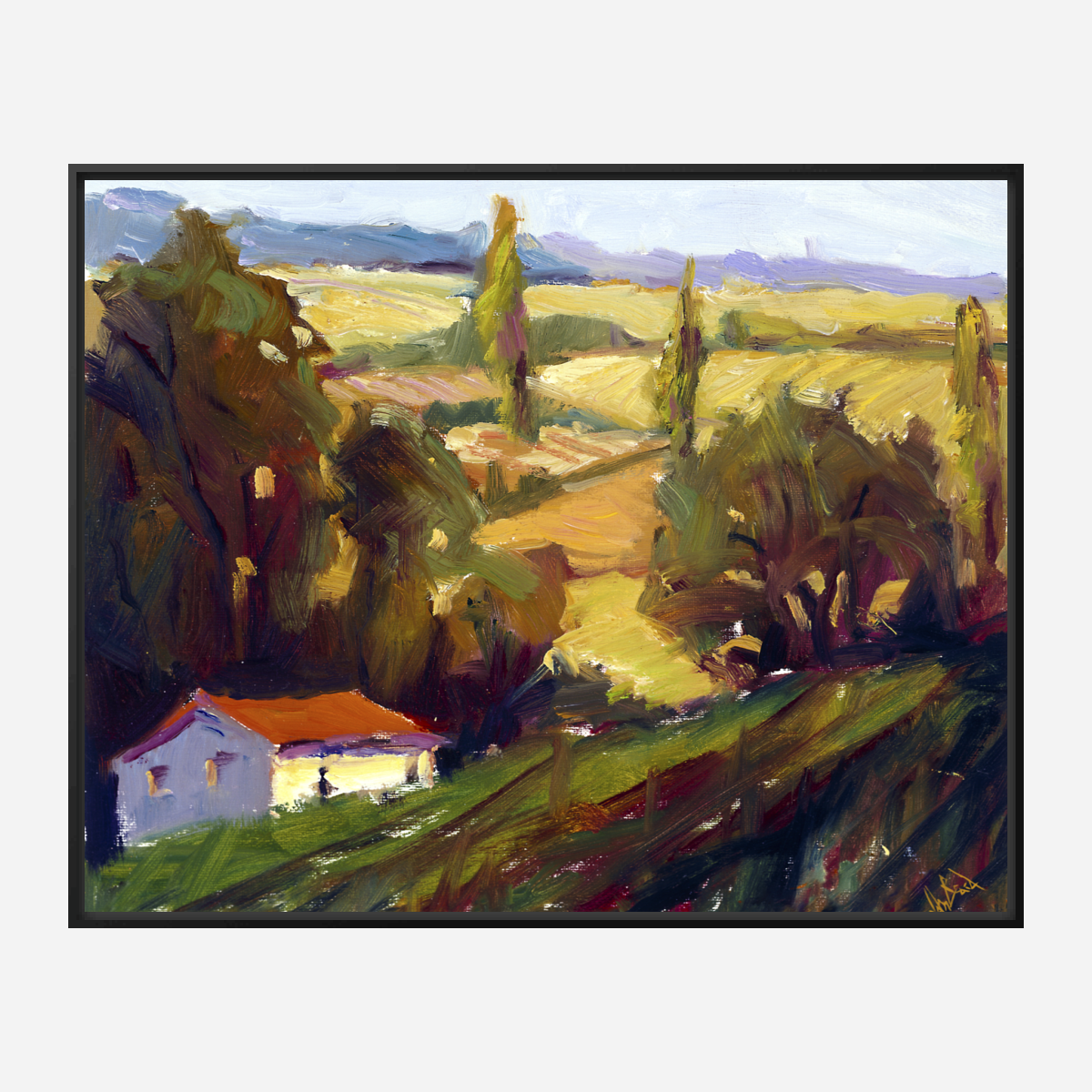 Country Cottage Enhanced Canvas Print