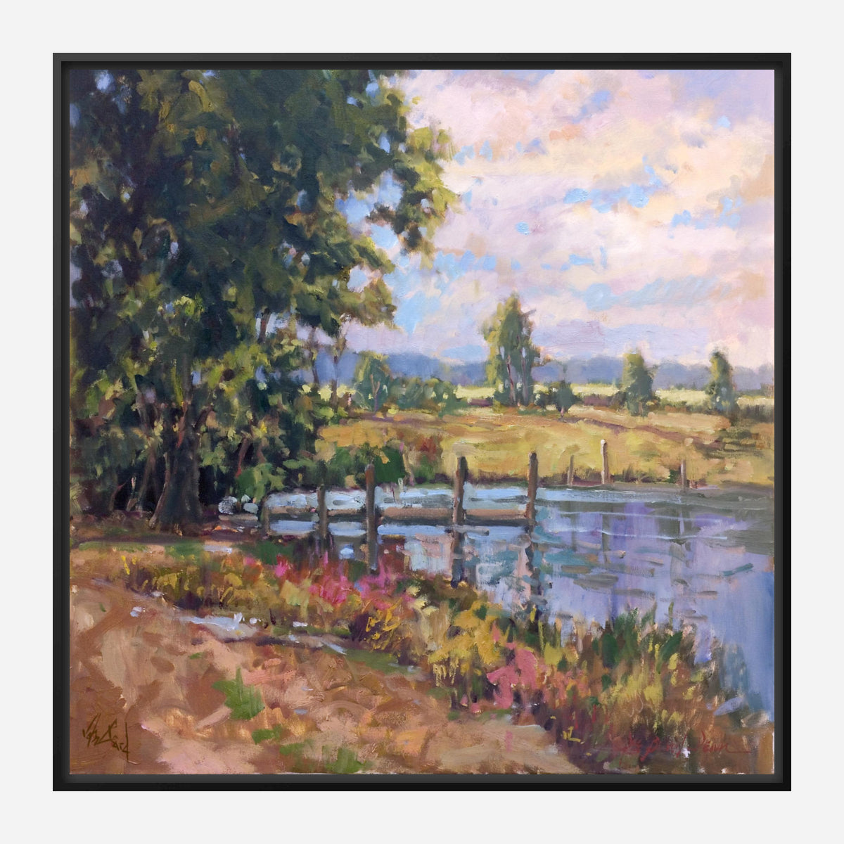 Country Pond Artist Canvas Enhanced Print