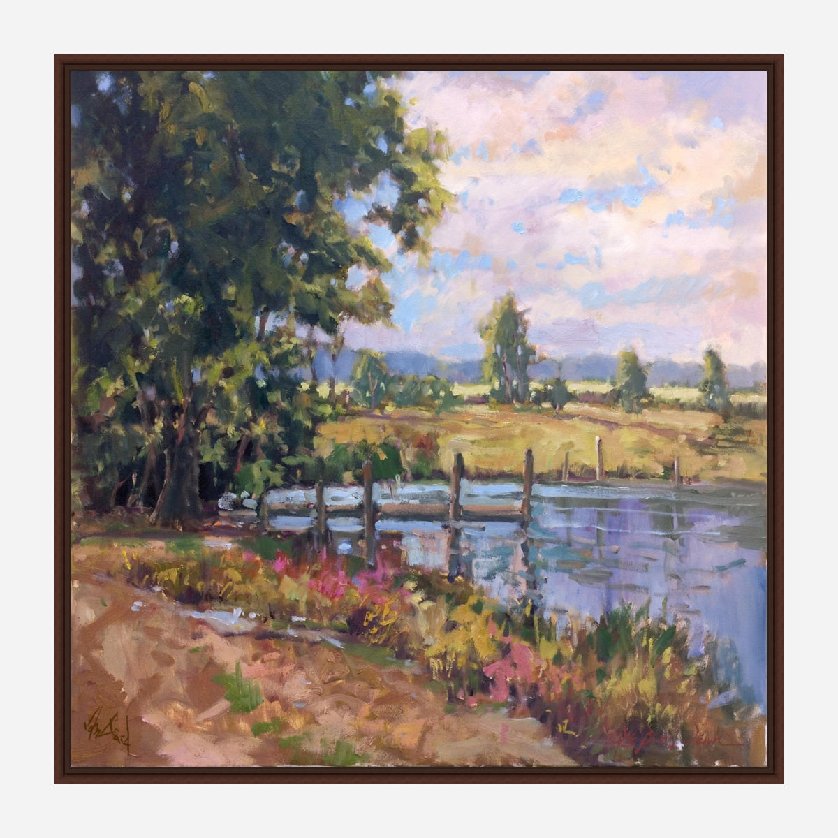 Country Pond Artist Canvas Enhanced Print