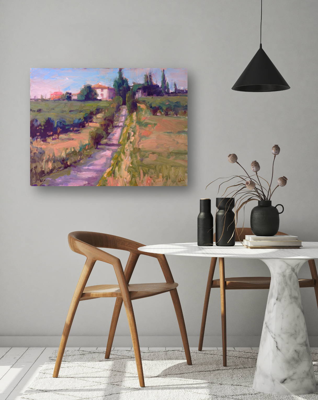 Country Vineyard Enhanced Canvas Print