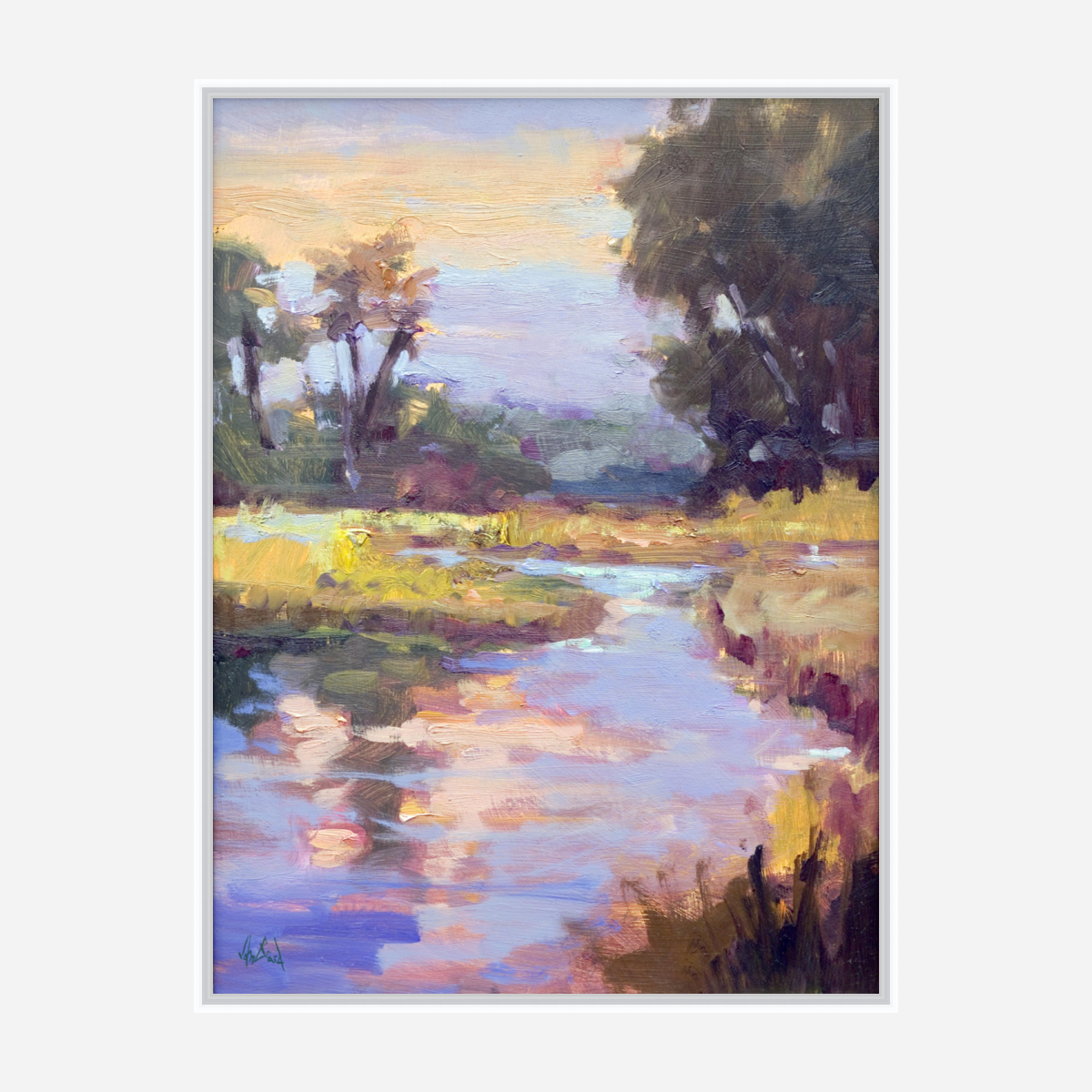 Dawn on the Marsh Artist Enhanced Canvas Print