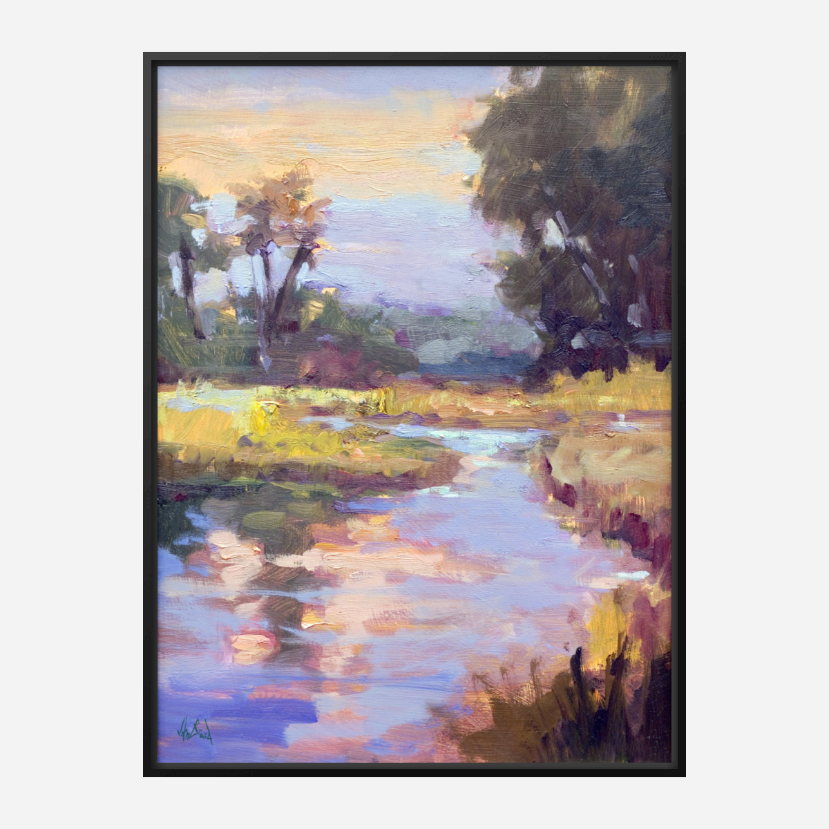 Dawn on the Marsh Artist Enhanced Canvas Print