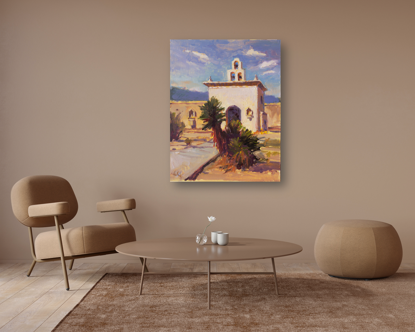 Desert Chapel Enhanced Canvas Print