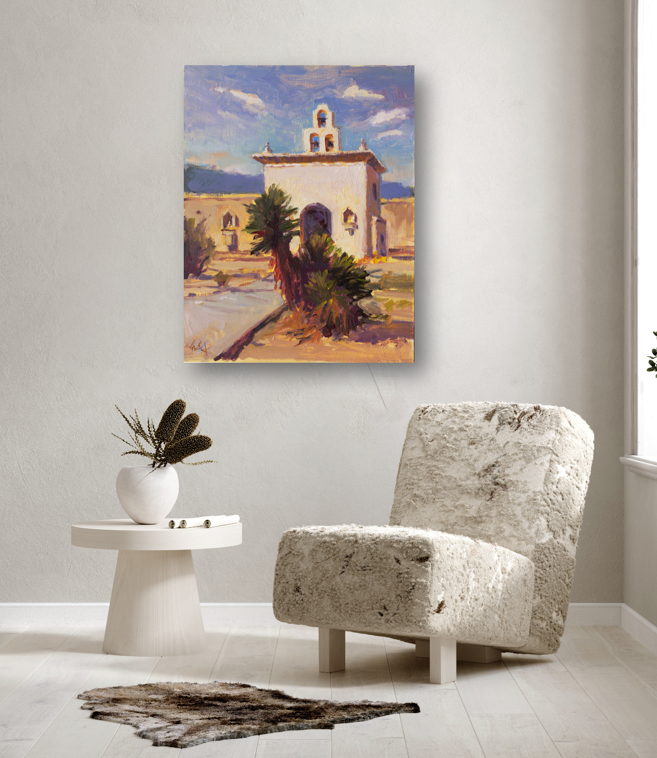 Desert Chapel Enhanced Canvas Print