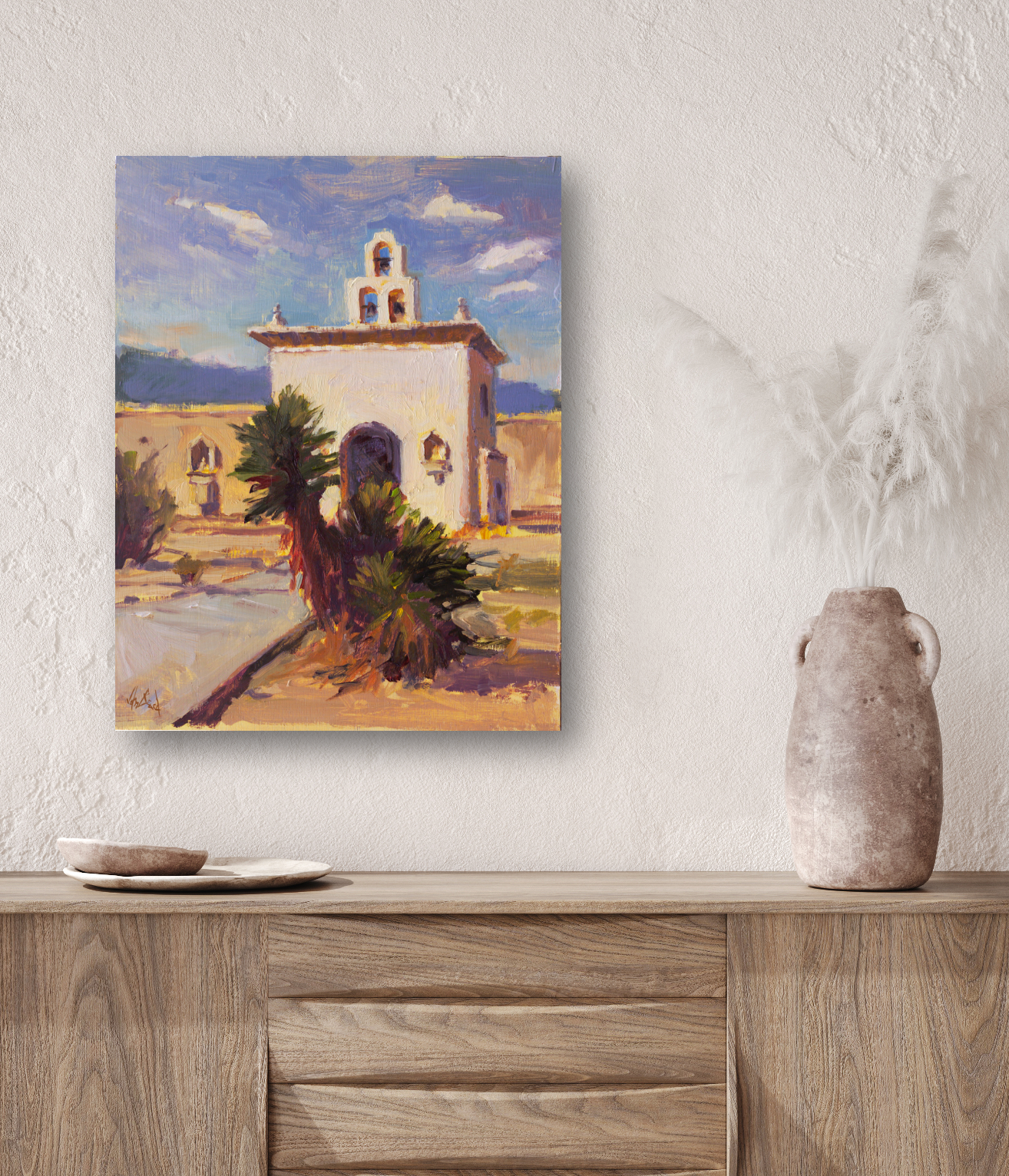 Desert Chapel Enhanced Canvas Print