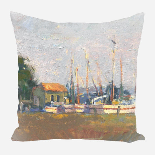 Docks at Daybreak Pillow