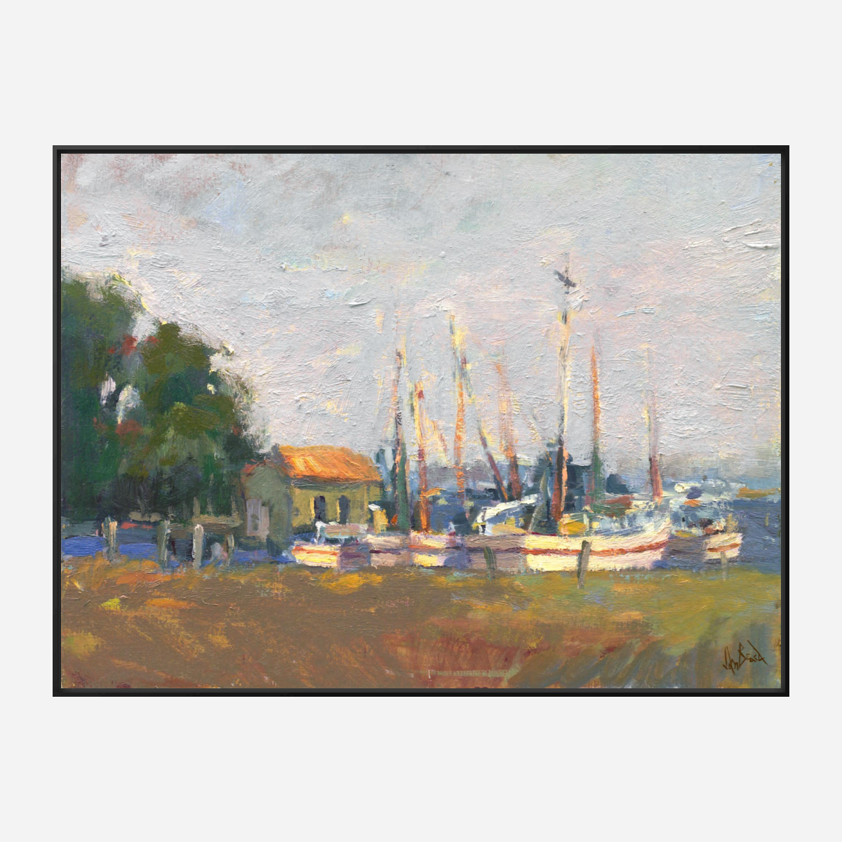 Dockside Artist Enhanced Canvas Print