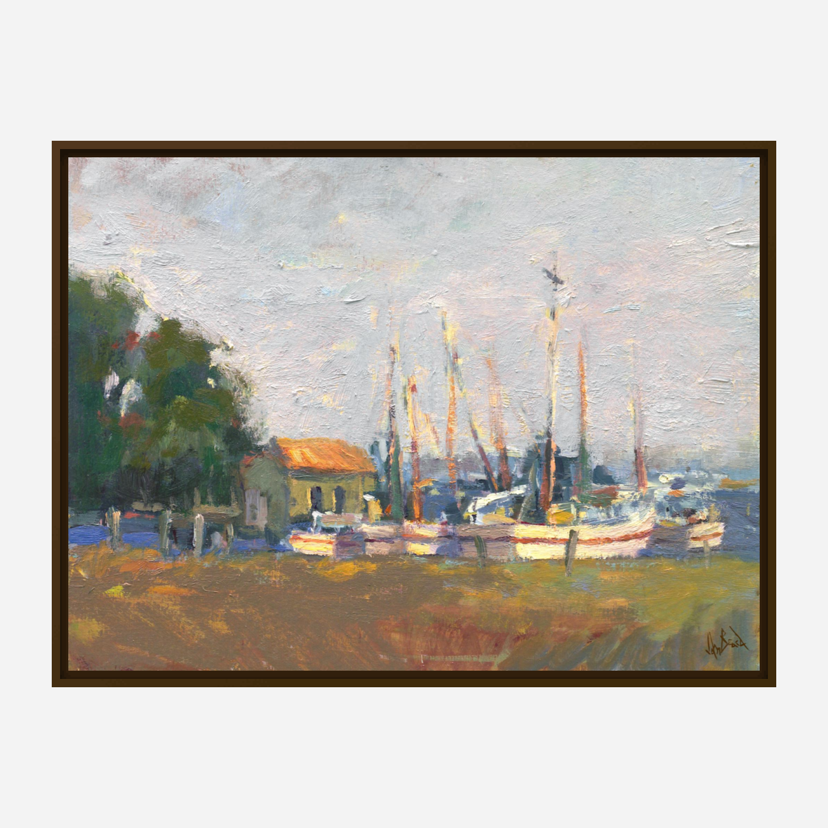 Dockside Artist Enhanced Canvas Print