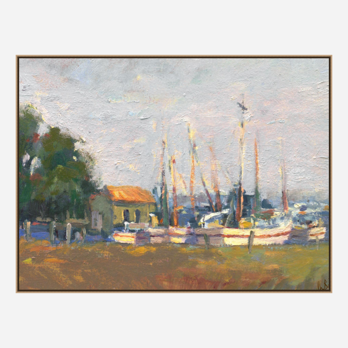 Dockside Artist Enhanced Canvas Print