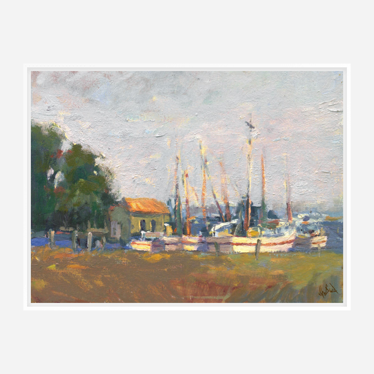 Dockside Artist Enhanced Canvas Print