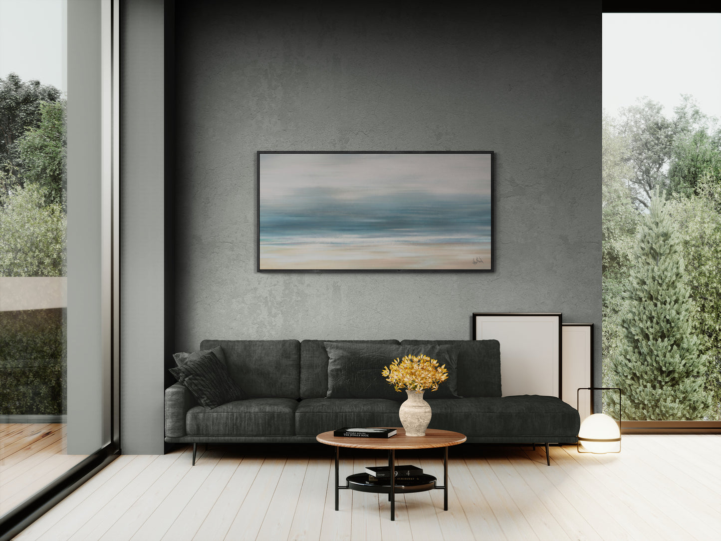 Tranquil Shore Artist Enhanced Canvas Print