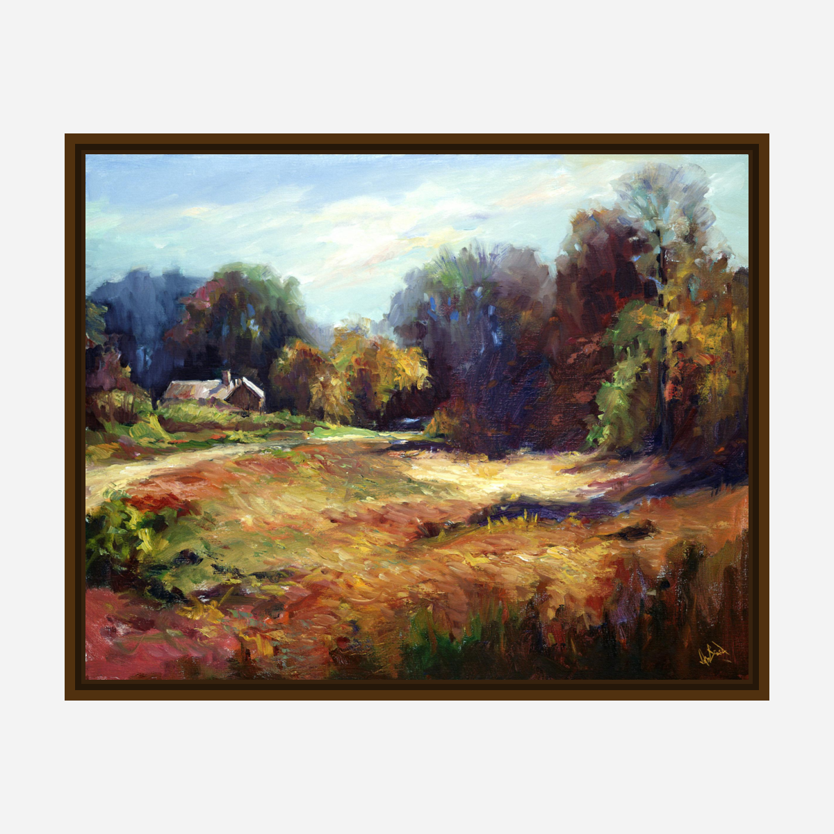 Fall in the Carolinas Artist Enhanced Canvas Print