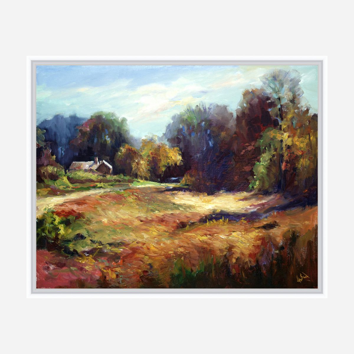 Fall in the Carolinas Artist Enhanced Canvas Print