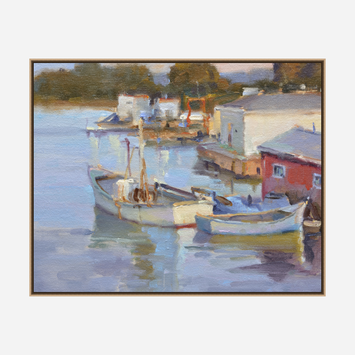 Fishing Village Artist Enhanced Canvas Print