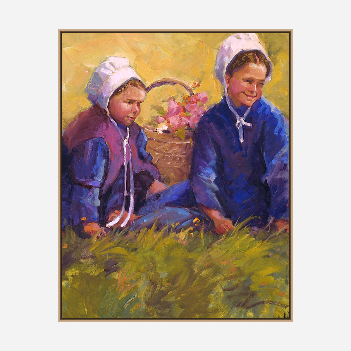 Flower Girls Artist Enhanced Canvas Print