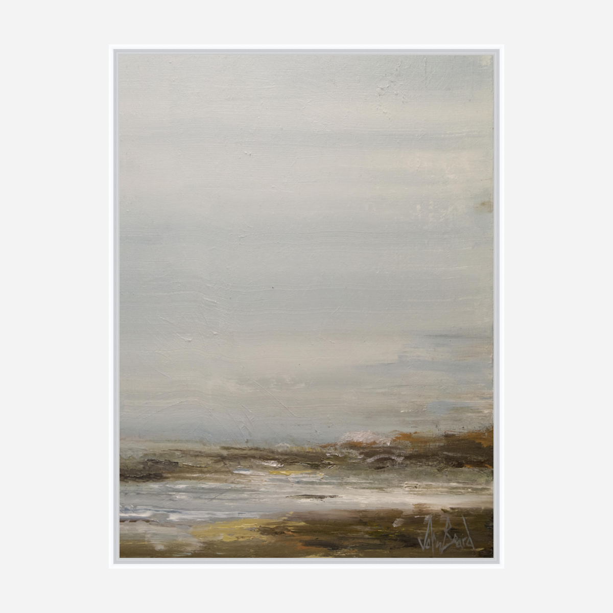 Foggy Shore Artist Enhanced Canvas Print