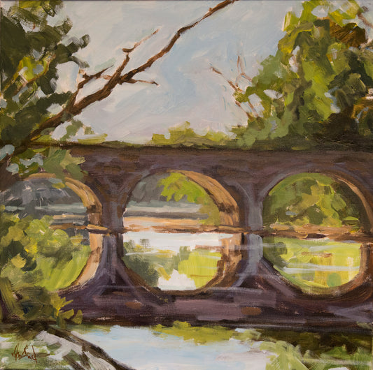 Forest Bridge Artist Canvas Enhanced Print