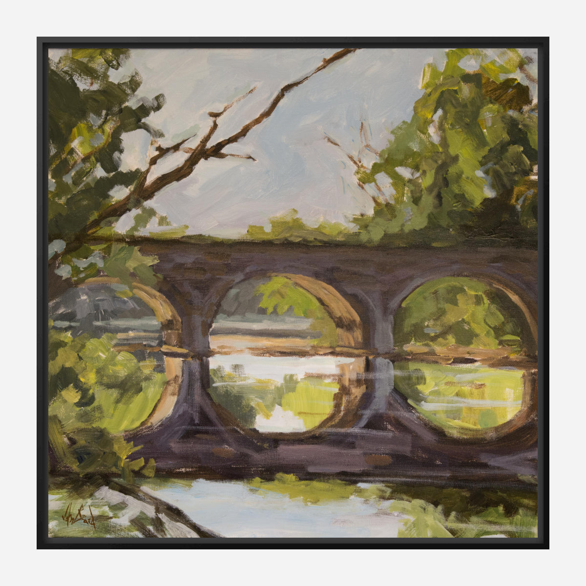 Forest Bridge Artist Canvas Enhanced Print