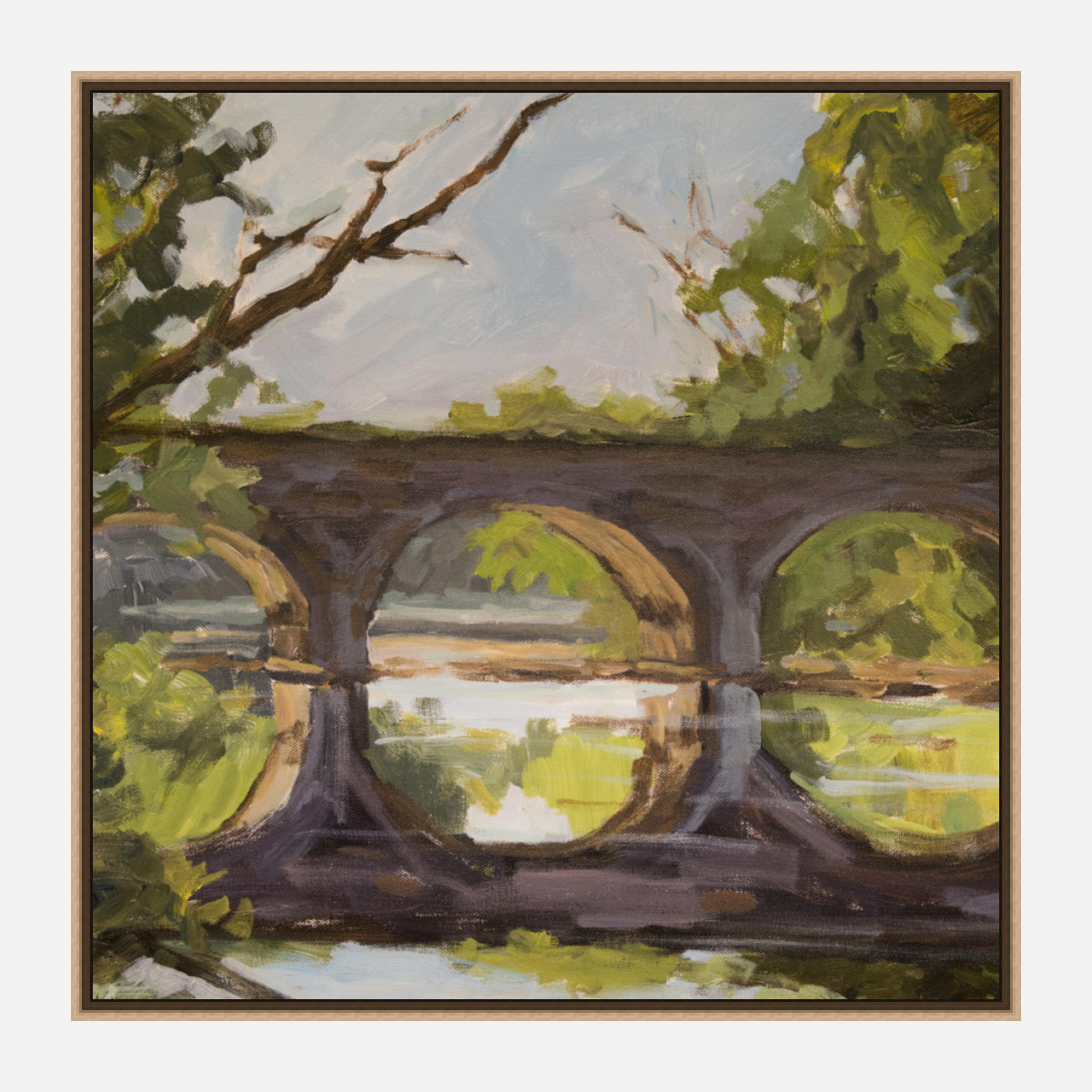 Forest Bridge Artist Canvas Enhanced Print