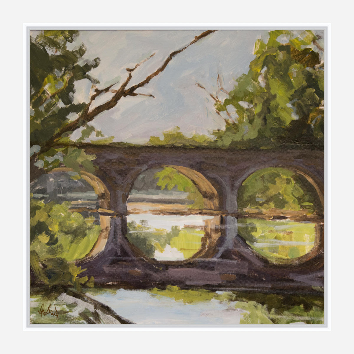 Forest Bridge Artist Canvas Enhanced Print