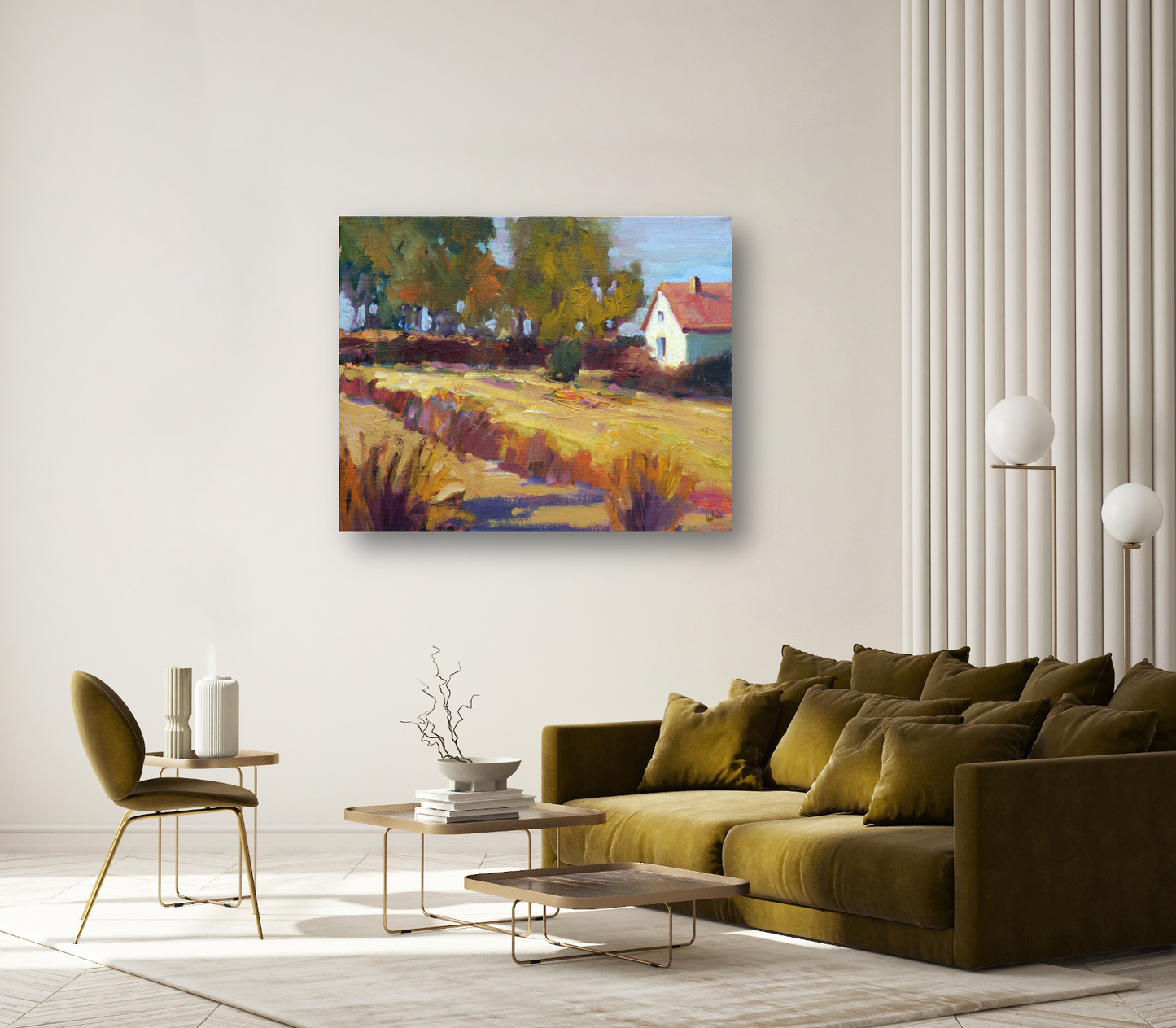 French Autumn Artist Enhanced Canvas Print