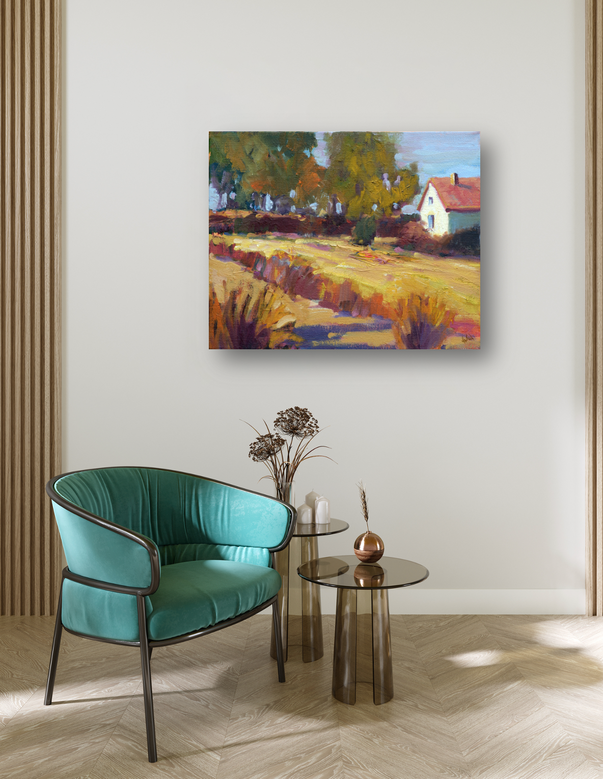 French Autumn Artist Enhanced Canvas Print